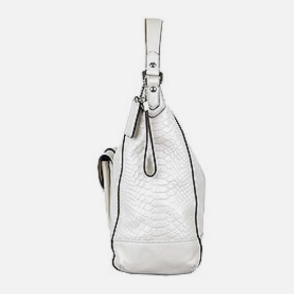 Coach D1420 SV/PH Charlie Python Leather Hobo Tote Shoulder Handbag - Picture 8 of 12